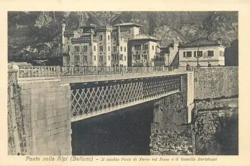 Postcard Italy Belluno ponte nelle Alpi vecchio Ponte di Ferro