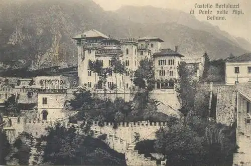 Postcard Italy Belluno castello Bartoluzzi di ponte nelle alpi