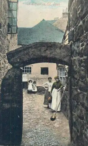 Postcard UK England St. Ives street