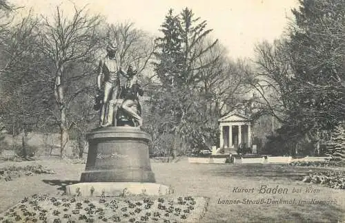 Austria Kurort Baden bei Wien Lanner-Strauss Denkmal im Kurpark