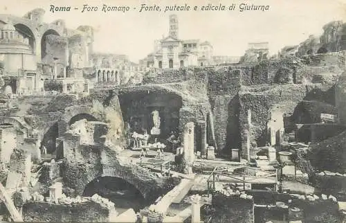 Italy Rome Foro Romano Fonte, puteale e edicola di Giuturna