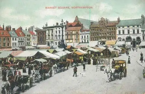 Postcard UK England Northampton market square