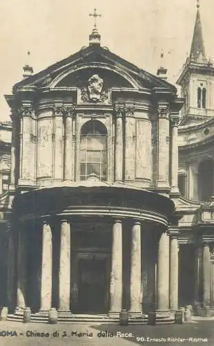 Postcard Italy Rome Chiesa di S. Maria della Pace