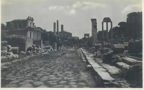 Postcard Italy Rome roman forum via sacra