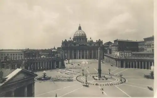 Postcard Italy Rome basilica Piazza San Pietro