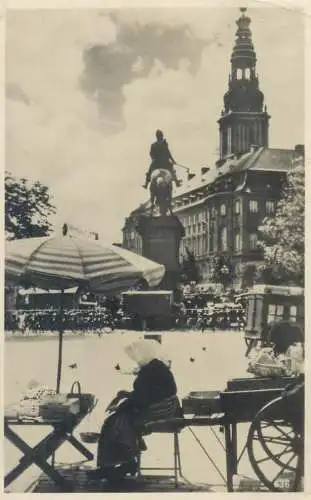 Postcard Denmark Copenhagen Christiansborg castle 1929