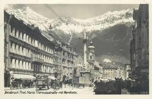 Postcard Austria > Tirol > Innsbruck Maria Theresiastrasse mit Nordkette mountain