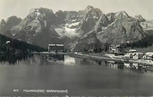Italy Belluno area Misurina Sorapis lake and hotel