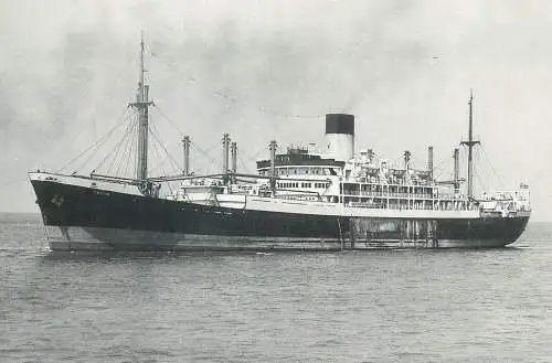 Harold Jordan's Postcard S.S "Jason" Blue Funnel Line The China Mutual Steam Navigation Co. Ltd.