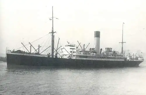 Harold Jordan's Postcard S.S "Nestor" Blue Funnel Line Ocean Steam Ship Co. Ltd.