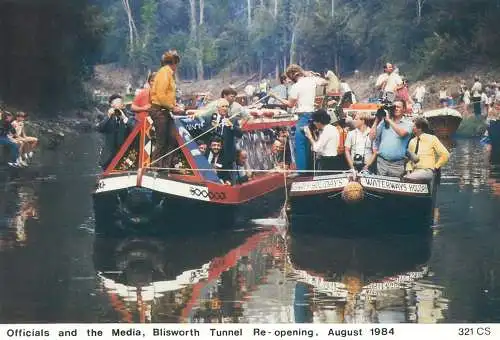 Officials and Media at the Re-opening of Blisworth Tunnel August 1984