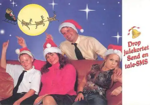 Funny comic Christmas card "Ditch the Christmas card and send a voice SMS instead"