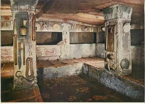 Italy Tarquinia Viterbo area Necropoli Etrusca di Cerveteri Caere La Tomba dei rilievi o "Tomba bella"