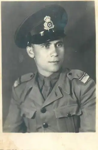 Military portrait uniform Romania photo postcard