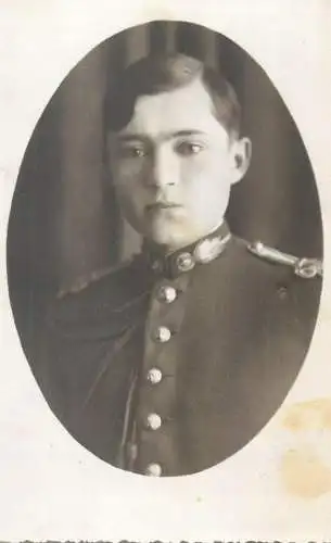 Military portrait uniform vintage photo postcard