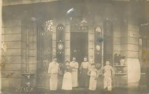carte photo France correspondence Asnieres 1904 hotel restaurant magasin