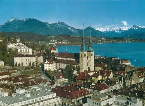 Switzerland Lucerne panorama with Rigi and the Alps
