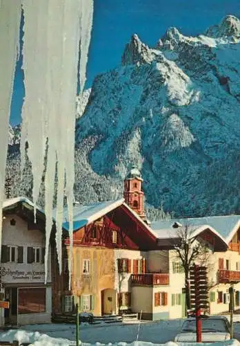 Germany Mittenwald Oberbayern Hohenluftkurort im Gries gegen Karwendelgebirge