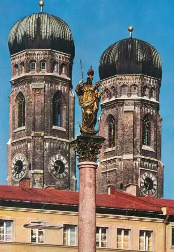 Germany Munchen Frauenturme mit Patrona Bavaria