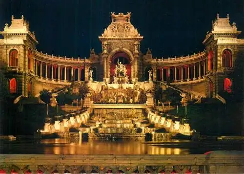 France Marseille Palais de Longchamps vue de nuit