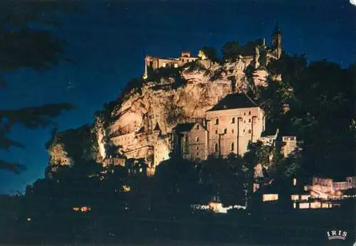 France Rocamadour Lieu de pelerinage Effet de nuit