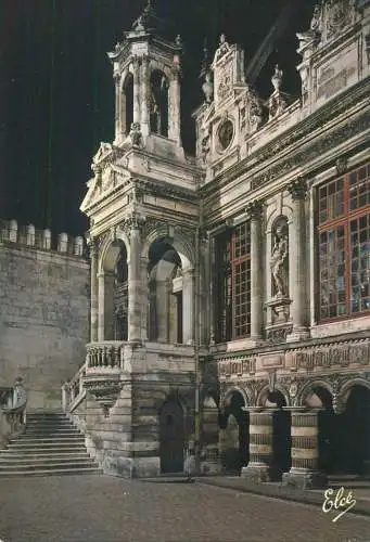 France La Rochelle Hotel de Ville escalier d'honneur vue de nuit