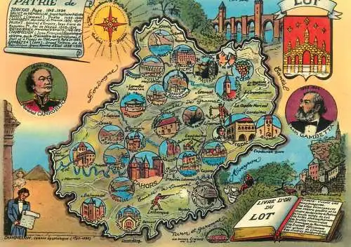France Plan departamental du Lot map