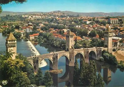 France Cahors vue panoramique sur la Ville & le Pont Valentre