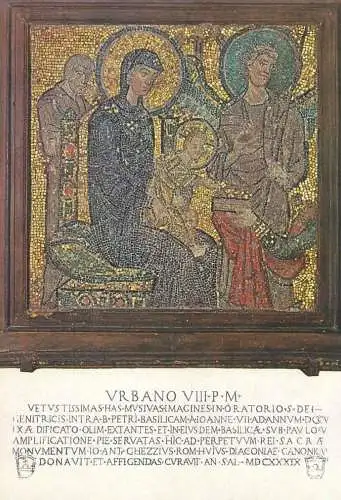 Italy Roma Basilica di S Maria in Cosmedin Adoration of the Magi VIII century mosaic