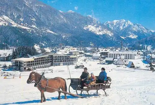 Slovenia Kranjska Gora winter scenery horse drawn sleigh