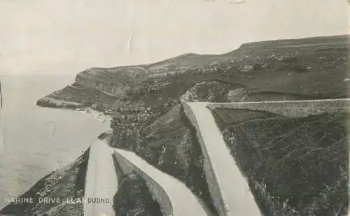 Postcard UK Wales Llandudno marine drive