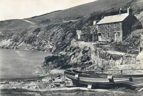 Postcard United Kingdom England Portquin harbour boat