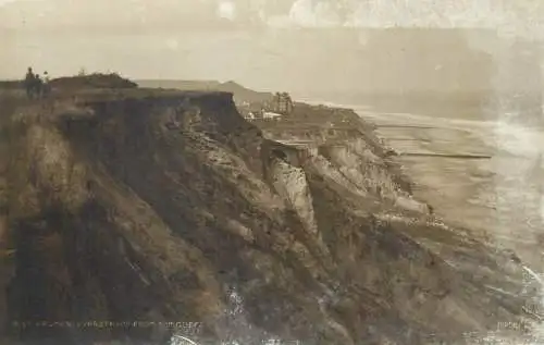 Postcard United Kingdom England Cromer overstrand from the cliffs coast