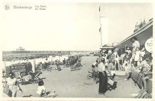 Postcard Belgium Blankenberge the baths