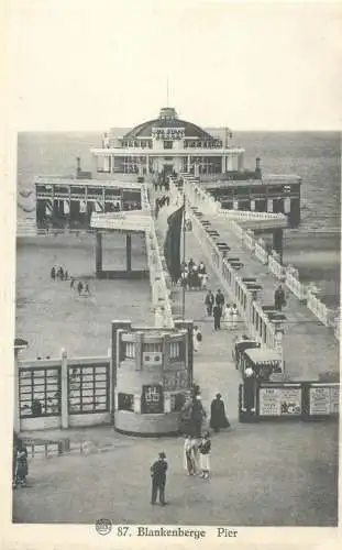 Postcard Belgium Blankenberge the pier