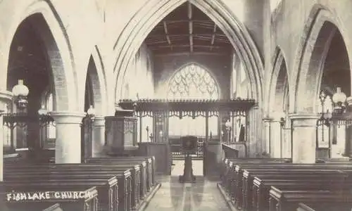 Postcard United Kingdom England Doncaster Fish Lake church