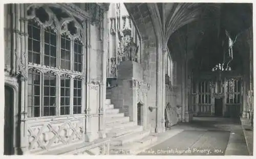 Postcard United Kingdom England Christchurch priory Rood screen