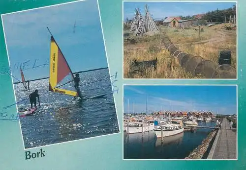 Postcard Denmark partier  fra Bork Havn 1993