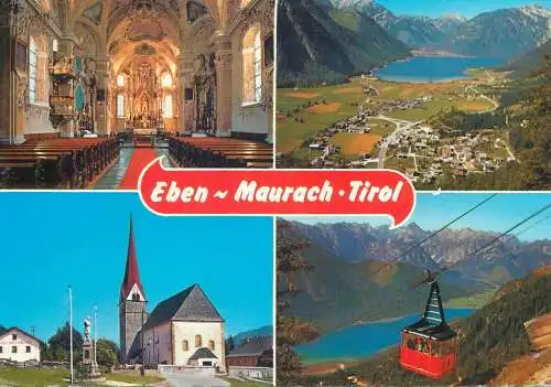 Postcard Austria Tirol Eben teleferique multi view