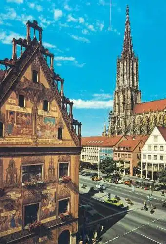 Germany Ulm an der Donau Rathaus mit Munster