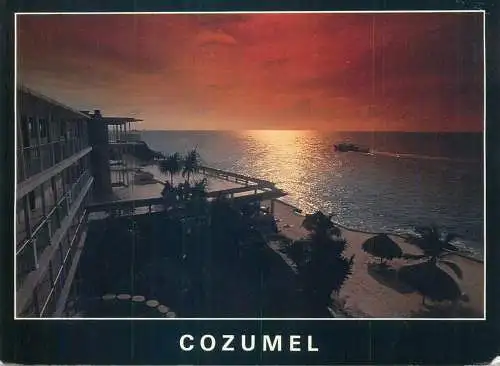 Mexico Cozumel sunset view