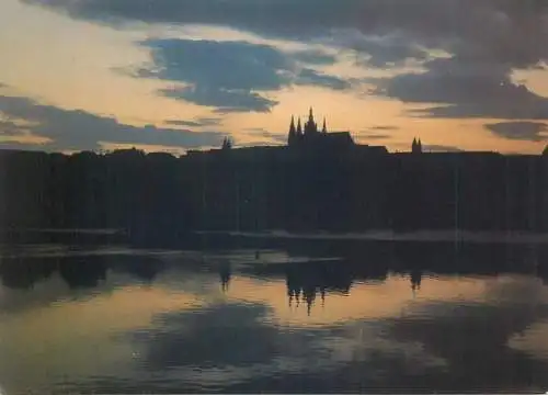 Czech Republic Praha Hradcany Castle night aspect