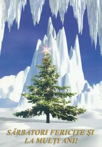 Postcard greetings card Christmas and New Year Romania