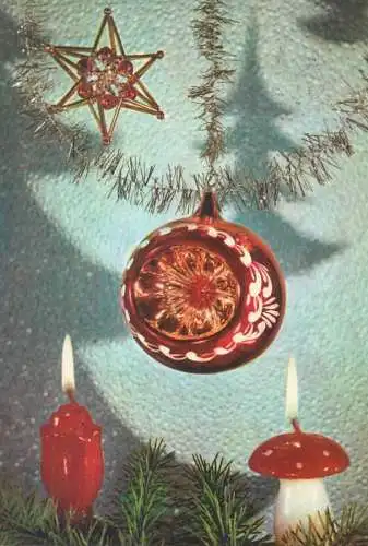 Postcard greetings card Christmas and New Year Hungary 1971