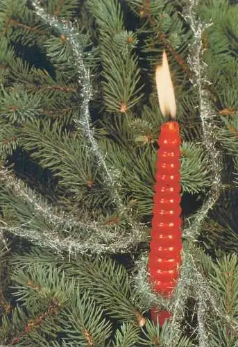Postcard greetings card Christmas and New Year Hungary candles
