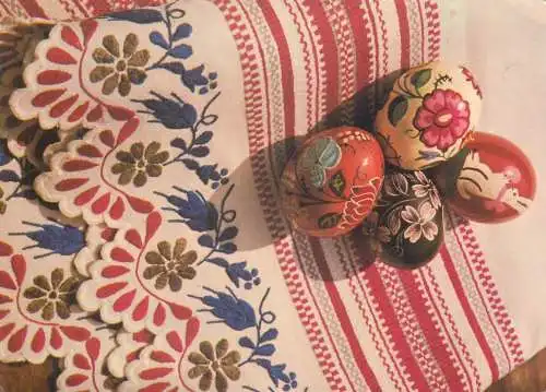 Postcard greetings card Easter Happy Easter Holidays eggs Hungary