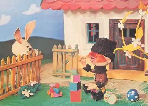 Postcard greetings card Easter Happy Easter Holidays eggs Hungary bunny