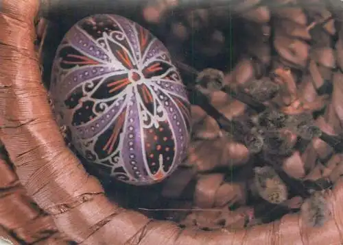 Postcard greetings card Easter Happy Easter Holidays eggs Hungary