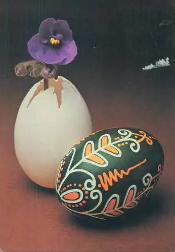 Postcard greetings card Easter Happy Easter Holidays eggs Hungary
