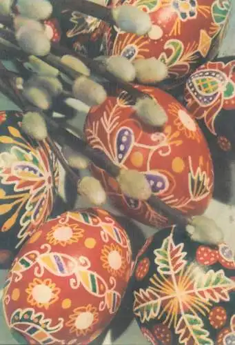 Postcard greetings card Easter Happy Easter Holidays eggs